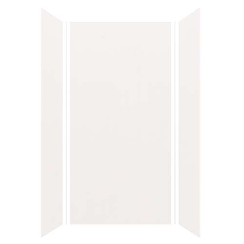 Silhouette 48-in x 36-in x 96-in Glue to Wall 3-Piece Shower Wall Kit, White