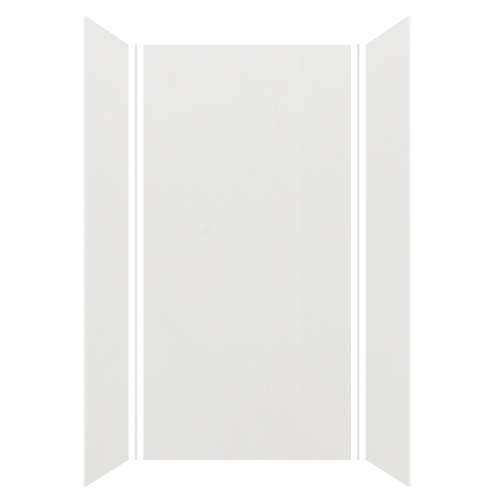 Silhouette 48-in x 36-in x 96-in Glue to Wall 3-Piece Shower Wall Kit, Grey