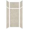Silhouette 36-in x 36-in x 72/24-in Glue to Wall 3-Piece Transition Shower Wall Kit, Tundra