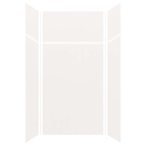 Silhouette 48-in x 36-in x 72/24-in Glue to Wall 3-Piece Transition Shower Wall Kit