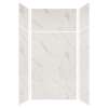 Silhouette 48-in x 36-in x 72/24-in Glue to Wall 3-Piece Transition Shower Wall Kit, Pearl Stone