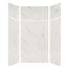 Silhouette 48-in x 48-in x 72/24-in Glue to Wall 3-Piece Transition Shower Wall Kit, Pearl Stone