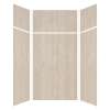 Silhouette 48-in x 48-in x 72/24-in Glue to Wall 3-Piece Transition Shower Wall Kit, Washed Oak