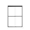 Franklin 48-in X 70-in By-Pass Shower Door with 5/16-in Clear Glass and Barrington Knurled Handle, Matte Black