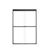 Franklin 48-in X 70-in By-Pass Shower Door with 5/16-in Clear Glass and Barrington Plain Handle, in Matte Black