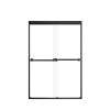 Franklin 48-in X 70-in By-Pass Shower Door with 5/16-in Clear Glass and Nicholson Handle, in Matte Black