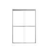 Franklin 48-in X 70-in By-Pass Shower Door with 5/16-in Clear Glass and Tyler Handle, Brushed Stainless