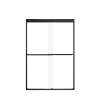 Franklin 48-in X 70-in By-Pass Shower Door with 5/16-in Clear Glass and Tyler Handle, in Matte Black