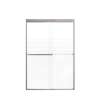 Franklin 48-in X 70-in By-Pass Shower Door with 5/16-in Frost Glass and Contour Handle, Brushed Stainless