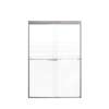 Franklin 48-in X 70-in By-Pass Shower Door with 5/16-in Frost Glass and Juliette Handle, Brushed Stainless