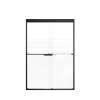 Franklin 48-in X 70-in By-Pass Shower Door with 5/16-in Frost Glass and Juliette Handle, Matte Black