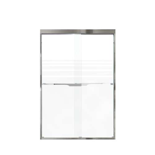 Franklin 48-in X 70-in By-Pass Shower Door with 5/16-in Frost Glass and Juliette Handle, in Polished Chrome