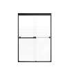 Franklin 48-in X 70-in By-Pass Shower Door with 5/16-in Frost Glass and Nicholson Handle, Matte Black