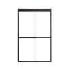 Franklin 48-in X 76-in By-Pass Shower Door with 5/16-in Clear Glass and Barrington Plain Handle, in Matte Black