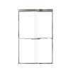 Franklin 48-in X 76-in By-Pass Shower Door with 5/16-in Clear Glass and Juliette Handle, in Polished Chrome