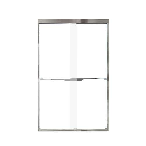 Franklin 48-in X 76-in By-Pass Shower Door with 5/16-in Clear Glass and Juliette Handle, in Polished Chrome