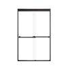 Franklin 48-in X 76-in By-Pass Shower Door with 5/16-in Clear Glass and Nicholson Handle, in Matte Black