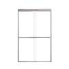 Franklin 48-in X 76-in By-Pass Shower Door with 5/16-in Clear Glass and Sampson Handle, in Brushed Stainless