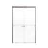 Franklin 48-in X 76-in By-Pass Shower Door with 5/16-in Frost Glass and Juliette Handle, in Brushed Stainless