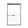 Franklin 48-in X 76-in By-Pass Shower Door with 5/16-in Frost Glass and Juliette Handle, in Matte Black