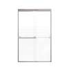 Franklin 48-in X 76-in By-Pass Shower Door with 5/16-in Frost Glass and Nicholson Handle, in Brushed Stainless