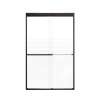 Franklin 48-in X 76-in By-Pass Shower Door with 5/16-in Frost Glass and Tyler Handle, in Matte Black