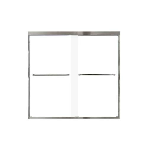 Franklin 60-in X 58-in By-Pass Bathtub Door with 5/16-in Clear Glass and Contour Handle, in Polished Chrome