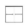 Franklin 60-in X 58-in By-Pass Bathtub Door with 5/16-in Clear Glass and Nicholson Handle, Matte Black