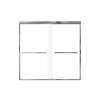 Franklin 60-in X 58-in By-Pass Bathtub Door with 5/16-in Clear Glass and Sampson Handle, Polished Chrome