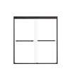 Franklin 60-in X 66-in By-Pass Bathtub Door with 5/16-in Clear Glass and Barrington Plain Handle, Matte Black