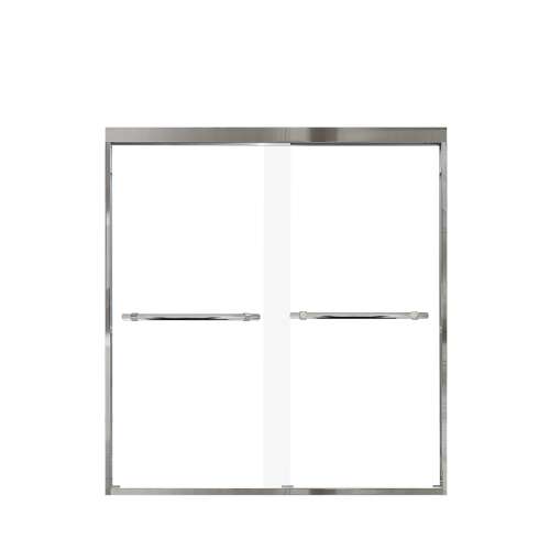 Franklin 60-in X 66-in By-Pass Bathtub Door with 5/16-in Clear Glass and Barrington Plain Handle, in Polished Chrome