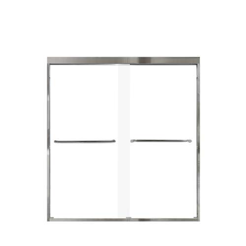 Franklin 60-in X 66-in By-Pass Bathtub Door with 5/16-in Clear Glass and Contour Handle, in Polished Chrome