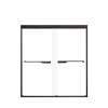 Franklin 60-in X 66-in By-Pass Bathtub Door with 5/16-in Clear Glass and Juliette Handle, in Matte Black