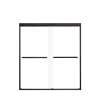 Franklin 60-in X 66-in By-Pass Bathtub Door with 5/16-in Clear Glass and Royston Handle, Matte Black
