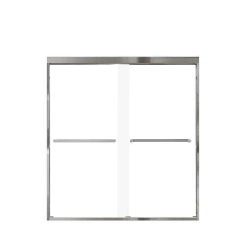 Franklin 60-in X 66-in By-Pass Bathtub Door with 5/16-in Clear Glass and Royston Handle, in Polished Chrome