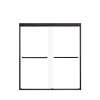 Franklin 60-in X 66-in By-Pass Bathtub Door with 5/16-in Clear Glass and Tyler Handle, Matte Black