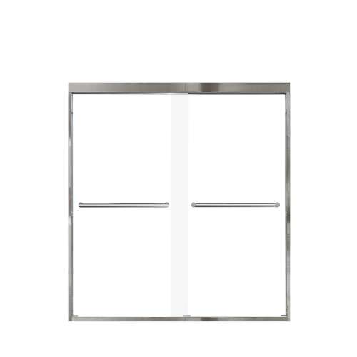 Franklin 60-in X 66-in By-Pass Bathtub Door with 5/16-in Clear Glass and Tyler Handle, in Polished Chrome