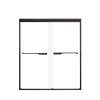 Franklin 60-in X 70-in By-Pass Shower Door with 5/16-in Clear Glass and Juliette Handle, in Matte Black