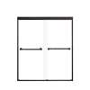 Franklin 60-in X 70-in By-Pass Shower Door with 5/16-in Clear Glass and Nicholson Handle, in Matte Black
