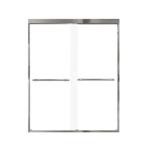 Franklin 60-in X 76-in By-Pass Shower Door with 5/16-in Clear Glass and Barrington Knurled Handle, in Polished Chrome