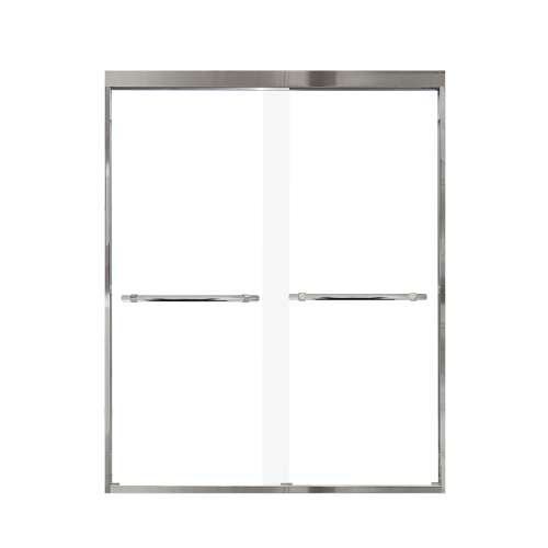 Franklin 60-in X 76-in By-Pass Shower Door with 5/16-in Clear Glass and Barrington Plain Handle, in Polished Chrome