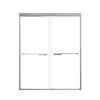 Franklin 60-in X 76-in By-Pass Shower Door with 5/16-in Clear Glass and Juliette Handle, Brushed Stainless