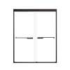 Franklin 60-in X 76-in By-Pass Shower Door with 5/16-in Clear Glass and Juliette Handle, in Matte Black