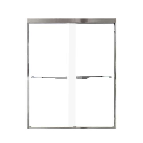 Franklin 60-in X 76-in By-Pass Shower Door with 5/16-in Clear Glass and Juliette Handle, in Polished Chrome