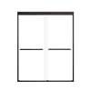 Franklin 60-in X 76-in By-Pass Shower Door with 5/16-in Clear Glass and Royston Handle, Matte Black