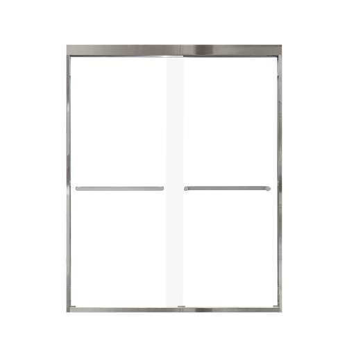 Franklin 60-in X 76-in By-Pass Shower Door with 5/16-in Clear Glass and Royston Handle, in Polished Chrome