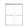 Franklin 60-in X 76-in By-Pass Shower Door with 5/16-in Clear Glass and Tyler Handle, Brushed Stainless