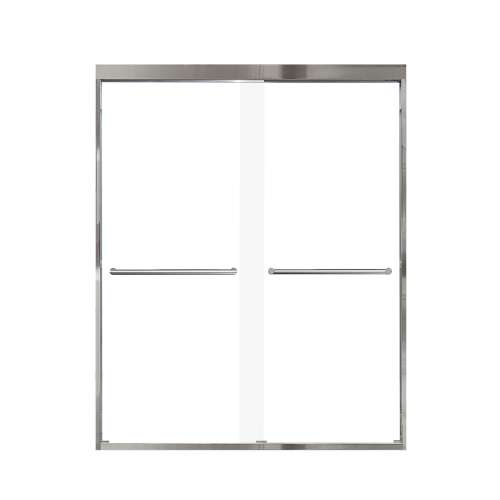 Franklin 60-in X 76-in By-Pass Shower Door with 5/16-in Clear Glass and Tyler Handle, in Polished Chrome