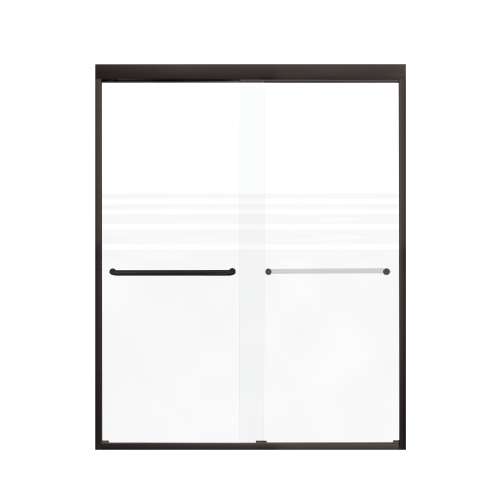 Franklin 60-in X 76-in By-Pass Shower Door with 5/16-in Frost Glass and Contour Handle, in Matte Black