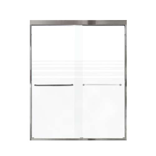 Franklin 60-in X 76-in By-Pass Shower Door with 5/16-in Frost Glass and Contour Handle, in Polished Chrome